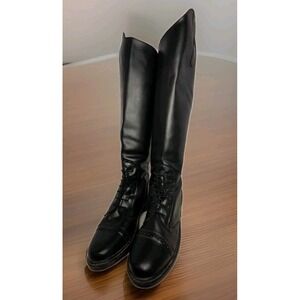 TuffRider Black Leather Tall Field Riding Boots